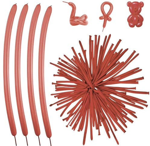 Pack of 17 Magic Balloons 260q Twisting Animal Balloons Plain Brown Balloon for Art Craft Kids Birthday Party Bag Filler Wedding Clown Decoration
