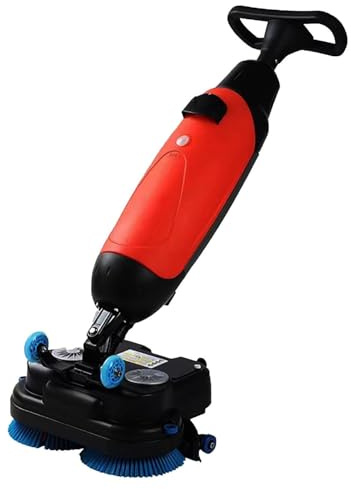 Macchina Lavasciuga Pavimenti Da 17 Con Disco a Doppia Spazzola, Macchina Lucidatrice per Pavimenti Multifunzionale Alimentata a Batteria, 12900 Piedi Quadrati, Doppi Serbatoi Dell'acqua Red