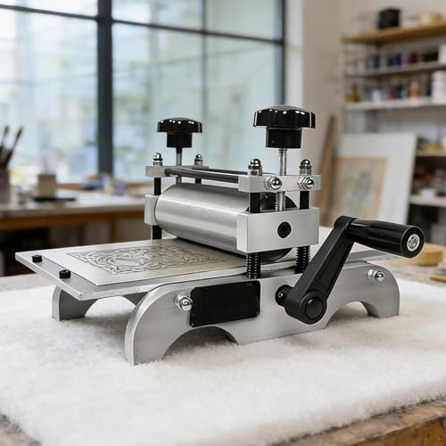 Manuell Tryckpress, Bärbar Etsningspress Med Justerbar Valshöjd, För Koppar- Och Träsnittstryck 300x170 Mm, Perfekt För Hemmastudior