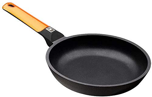 BRA Efficient Orange Sartén de 22 cm, aluminio fundido con antiadherente Platinum Plus,plana, apta para inducción