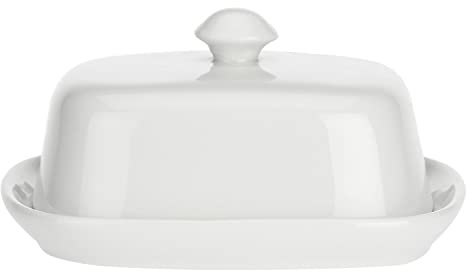 la Porcellana Terrine COV. Beurrier cm 12 x 9,5 Go, Blanc