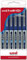 Uni-Ball Etui mit 6 Rollern, Flüssigtinte, UB-150 blau