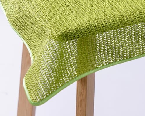 Weichschaum-Tischdecke mit Saum | Hellgrün - Oval - 140x180cm | Schaumdecke | Klassik-Outdoor-Decke | Garten/Terrasse/Balkon | wetterfest | rutschfest