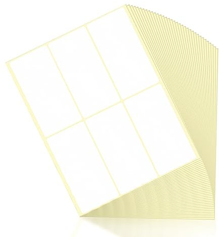 Fousenuk 210 stück Etiketten Selbstklebend Weiß, Klebeetiketten zum Beschriften Universal 100 x 50 mm, Adressaufkleber Rechteckig für Aktenordner, Glasboxen, Schule, Büro, Küche, Marmelade