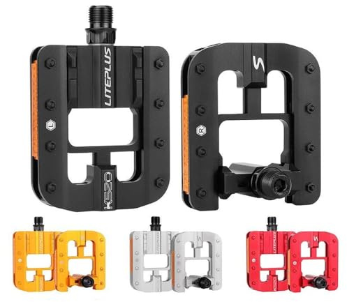 Hopfällbara cykelpedaler med aluminium, universell 9/16 tum halkfria cykelpedaler för Brompton vikpedal, för dahon, vägcykel MTB