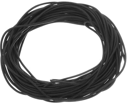 QUARKZMAN Nastro Sigillante Schiuma Silicone, Diametro 1,5mm (0,06) Lunghezza 8 Metri (26,25 Ft) Guarnizione Gomma Spugna Rotonda Corda Gomma Solida per Macchinari e Industrie, Nero