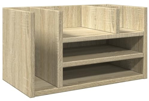 vidaXL Skrivbordshyllor sonoma-ek 44,5x24x25 cm konstruerat trä, skrivbordsförvaring, skrivbordsorganisator, skrivbordsstädning, skrivbordsförvaring