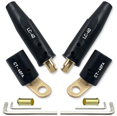 2 PCS CT-40FA Welding Terminals & 2 PCS LC-40 Welding Cable Connectors