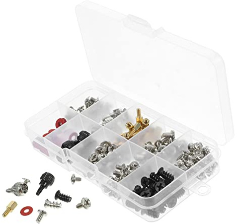 POPETPOP Kit De Tornillos Para Computadora Tornillos Plana y Avellanados Fijación De Componentes Motherboard y Ventiladores Pc y Servidor