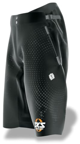 SKS Germany Pantalones Cortos de montaña Unisex, Talla XL con Lunares | Material de secado rápido, resistente a la abrasión, ajuste recto, correas de cadera ajustables, bolsillos con cremallera