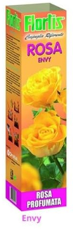 Generico Flortis Rosa Profumata Pregiate varietà di Arbusti a Cespuglio, Protezione Paraffina Anti Disidratazione, Profumo Intenso, Colori Assortiti, 10x10x42 cm 1 PIANTA di (Rosa Envy)