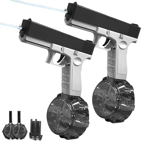 Pistola de Agua Eléctrica,2 Piezas Potente Pistola de Agua,Water Gun,Pistola de Agua de Juguete,Juguetes de Piscina,Summer Pool Beach Party Toys,para Playa,Exteriores,Verano,Piscina