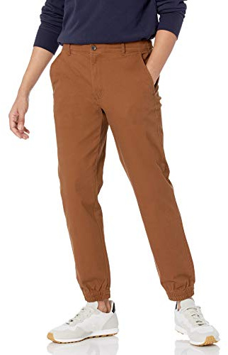 Amazon Essentials Uomo Pantaloni Jogger Chino dalla vestibilità Aderente