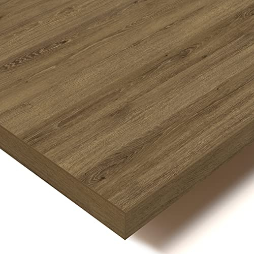 POKAR Tischplatte 160x80 cm | Schreibtischplatte 25 mm Stärke | Ideal für höhenverstellbare Schreibtische und Esstisch | Robuste und Langlebige | Made in Europe | Eichen Davos