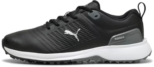 Puma Fusion Plus SL - Scarpe da Golf Maschio, Puma Black-Puma White,