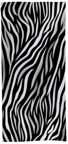 NONHAI Strandtuch, Zebramuster, Mikrofaser, schnell trocknendes Handtuch für Schwimmer, sanddicht, saugfähig, Badetuch für Hotel, Fitnessstudio, Spa, Yoga, Badetuch, 70 x 140 cm