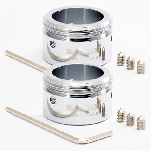 BLUMKRAFT Set di 2 adattatori per radiatori compatibili con Danfoss RA (20-23 mm) e Far 23 mm a M30 x 1,5 per termostato/testa termostatica M30 x 1,5 maschio