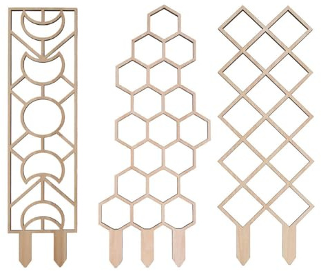 Remingtape 3 stycken klätterstativ för bikakeväxter, trädgårdsskötsel blomjord, fast stödstång