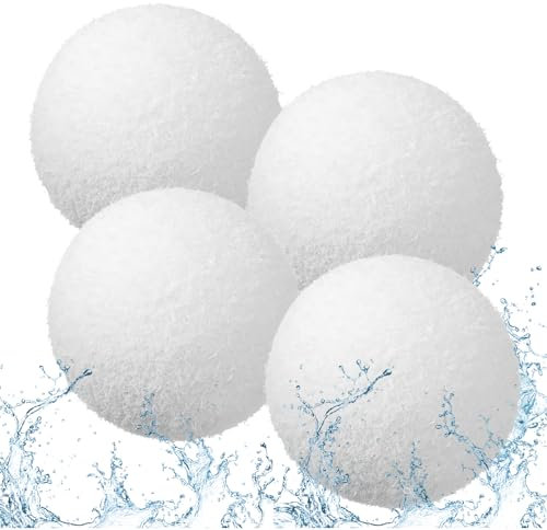QKEINV 4pcs Scum Absorbing Ball for Hot Tub Scum and Pool, Pool Cleaner Scum Balls, Scum Eliminating Ball, Reusable Scum Balls Scum Eliminating for Swimming Pools, Bathtubs, Spas Cleaning