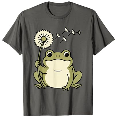 Froggy Wishes Rana caprichosa Linda con Diente de león Camiseta