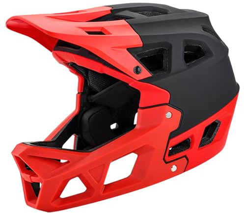 Vroomoto Mountain Bike Helmet Adult Racing Downhill Helmet Men Women Over 31 Vents Bike with Visor (VroomotogoqZEfI-M)
