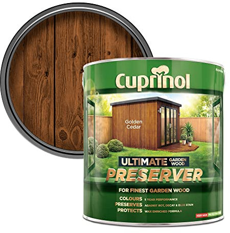 Cuprinol CUPGWPREGC4L 4L Ultimate Garden Wood Preserver - Golden Cedar