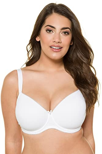 Ulla Popken Sujetador con aros, copas blandas, Sujetador con aros para Mujer, Blanco (Weiss 20), 90D