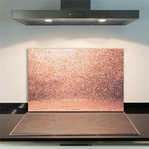 DAMU | Herdabdeckplatte Einteilig 80x52 Herdabdeckung Ceranfeld Glasschneideplatte Ceranfeldabdeckung Herdplattenabdeckung Kochfeld Abdeckung Schneidebrett Glasplatte Modern Pink