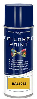 RAL 1012 Lemon Yellow Gloss Enamel Aerosol Paint Can Paint For Wood, Metal, Plastic, PVC, UPVC, Fascia Boards - Indoor & Outdoor