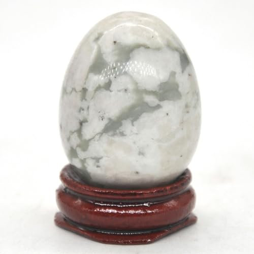 30x40mm Pierre en forme d'oeuf de Pâques Cristal de guérison naturel Kegel Accessoire de massage Minerale Reiki Pierre précieuse Artisanat Figurines Décoration d'intérieur-Jade de Chine-5 pièces