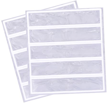 PATIKIL 4.5 x 1 Pegatinas Reflectantes de Seguridad 10 Piezas de Adhesivos Nocturnos de Advertencia Impermeables para Casco Ropa y Gorra Color Blanco