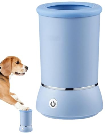 Vibhgtf Pulitore per zampe per animali domestici - elettrico per zampe, macchina automatica per la pulizia delle gambe | Bicchiere elettrico con spazzola in silicone, lavatrice per lavare le gambe di