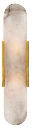 Applique da parete, lampada da parete cilindrica in marmo, lampada da parete in vetro smerigliato in marmo contemporaneo, illuminazione da parete per interni, lampada da parete con bordo dorato