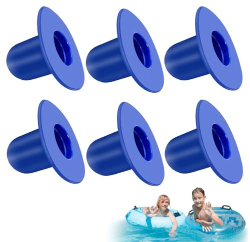 IKOPFLN 6 Tapones para Piscina, Accesorios para Piscina, Tapones de Silicona Azules para Piscinas elevadas, Tapones de Agujeros para Piscina compatibles con Intex y Bestway
