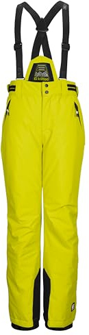 killtec Bambini e Ragazzi Pantaloni da Sci/Funzionali con Pettorina Staccabile, Protezione Bordi e paraneve KSW 214 BYS Ski PNTS, Lime, 164, 43651-000
