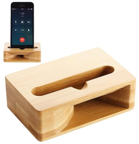 Naqqios Amplificateur De Haut-Parleur De Téléphone en Bois - Haut-Parleur De Téléphone en Bois | Support en Bois pour Haut-Parleur De Téléphone Amplificateur De Son, Station d'accueil pour Téléphone