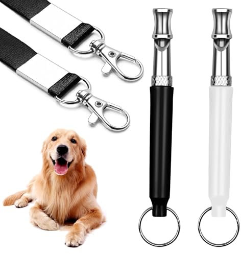 2 Stück Hundepfeife,Hundepfeife Rütter Rückruf,Hundepfeife Hochfrequenz Lautlos Hundetraining Zubehör,Erziehungshilfen für Hunde,Hundetraining Hundepfeifen,Hilfsmittel Pfeife Hund Rückruf