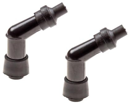 2x Zündkerzenstecker VD05F | 45° abgewinkelt | Entstört 5k Ohm | Passend für Honda CB 400, VT 750, Suzuki GS 500 | 10mm & 12mm | Hitzebeständig & wasserdicht