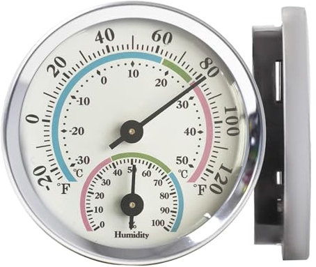 Higrómetro interior, termómetro de sauna, higrómetro, higrómetro, analógico, termómetro de invernadero, termómetro de precisión analógico, higrómetro para control del clima interior, analógico