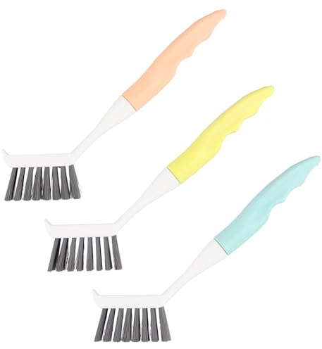 Culinavog Spazzola Piatti Cucina, 3 Pezzi Spazzola per Pentole con Manico Lungo in Silicone, Spazzole per Pulire con Manico per Casa, Plastica Spazzole per Pulire per Lavelli, Padelle (Multicolor)