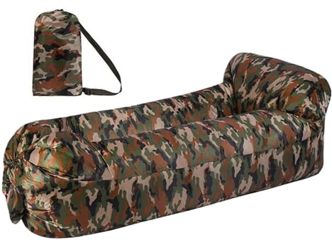 Gcerfby Inflatable Sofa, Air Lounger Camping Sofa, Waterproof Hammock Bed, Quick-Inflate Lounge Comfort, 240x70cm, Easy To Set Up, Ideal For Beach, Garden, Pool, Hiking, Picnics, Travel