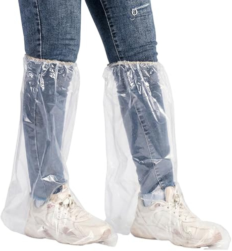 10 Paia Copriscarpe Monouso, Copriscarpe usa e Getta Copriscarpe Antipioggia Impermeabili per Uomini e Donne, Copriscarpe Impermeabili Antiscivolo per il Campeggio All'aperto (Lungo, 39 * 50cm)