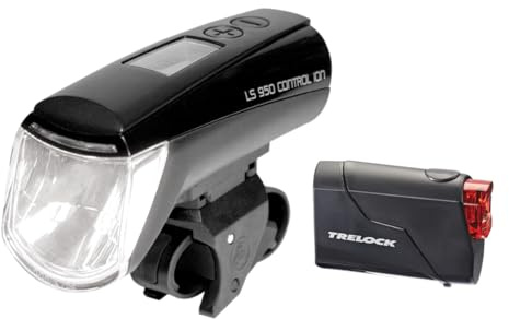 TRELOCK LED Beleuchtungsset LS 950 ION Control - LS 720 REEGO/StVZO / 70 Lux/USB
