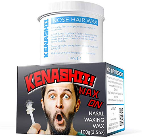 Nose Waxing Wax from Kenashii, 100g / 3.5 oz of Hypoallergenic Wax for Nasal Hair Removal, Specially Formulated to Never Get Brittle or Snap Off in Your Nose, Wipes and Applicators Sold Separately