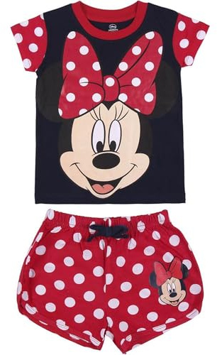 Pijama Verano Mickey Mouse o Minnie Mouse Camiseta + Pantalón Licencia Oficial y Diseño Único