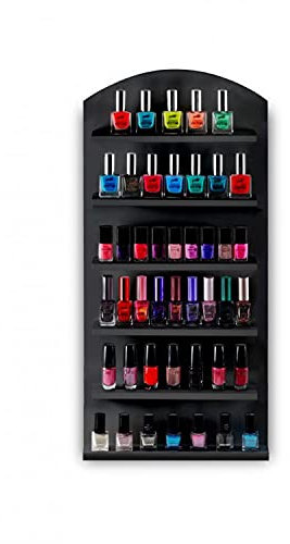 Aileenstore Nagellackregal Wandregal NAILBOARD Aufbewahrung Organizer Setzkasten versch. Modelle, Farbe:Schwarz BHT 600 x 285 x 70 mm