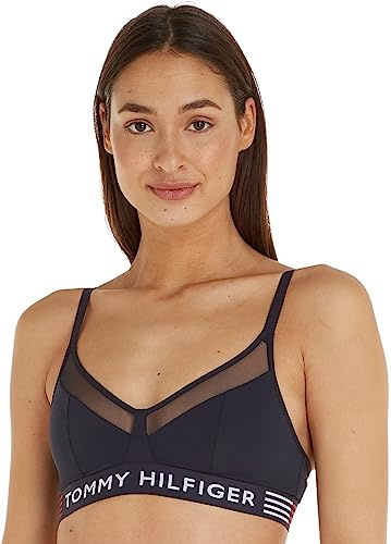 Tommy Hilfiger Soutien-Gorge Triangle Femme Stretch, Bleu (Desert Sky), M