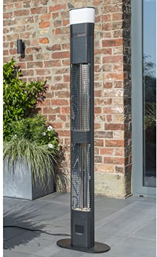 Kettler Kalos Ibiza - Large Floor Standing Heater 3000w with LED Lights and Bluetooth Speaker