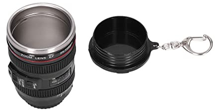 Tnfeeon 100ml Camera Lens Mug Coffee Mug Photo Lovers Travel Coffee Photographers Mugs for Home Office Camping Travel Hiking