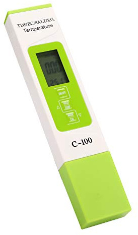 Vattenkvalitetstestpenna, C 100 5 i 1 Salinity TDS EC Seawater Tester Multifunktions Vattenkvalitetstestare med Bakgrundsbelysning